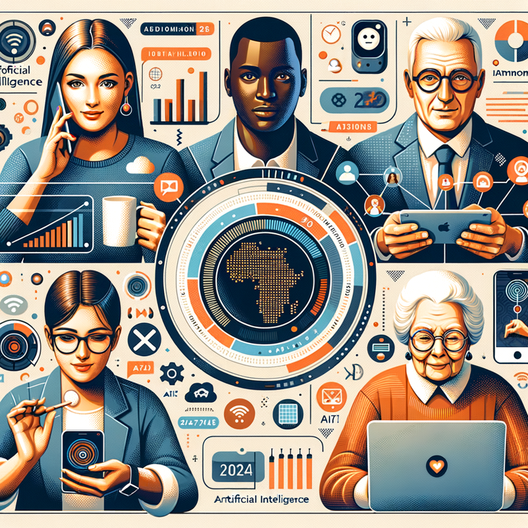 AI-genererad illustration: Svenskarna och internet 2024