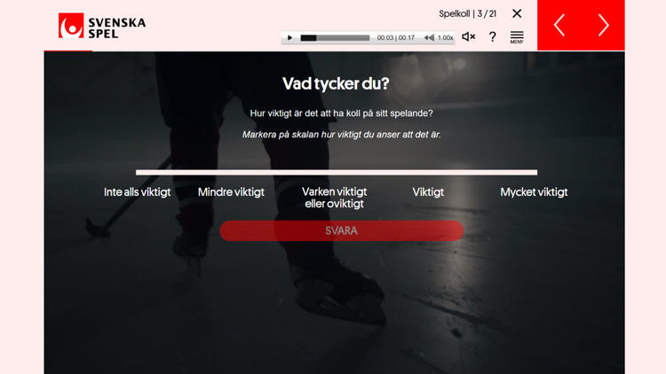 Bild på fråga ut utbildningen Spelkoll från Svenska spel av Lexicon Interactive