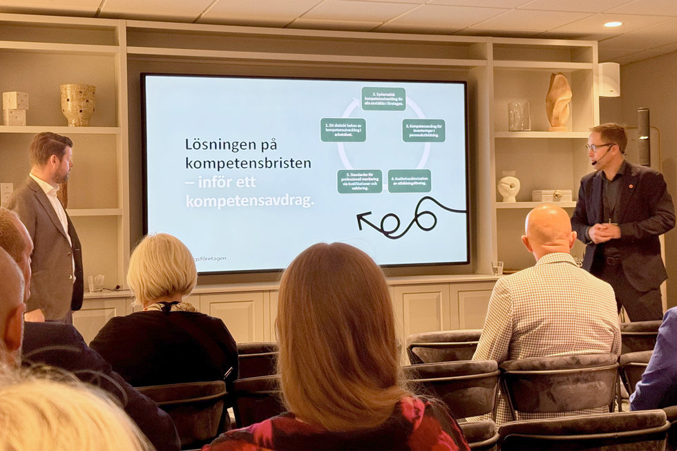 Per Hammar och Jonas Jegers från Almega pratade om att satsningar på medarbetares kompetensutveckling på Learning Conference