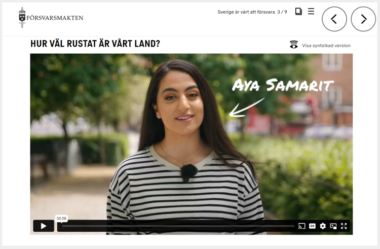 Tillsammans är vi totalförsvaret - en utbildning från Försvarsmakten av Lexicon Interactive