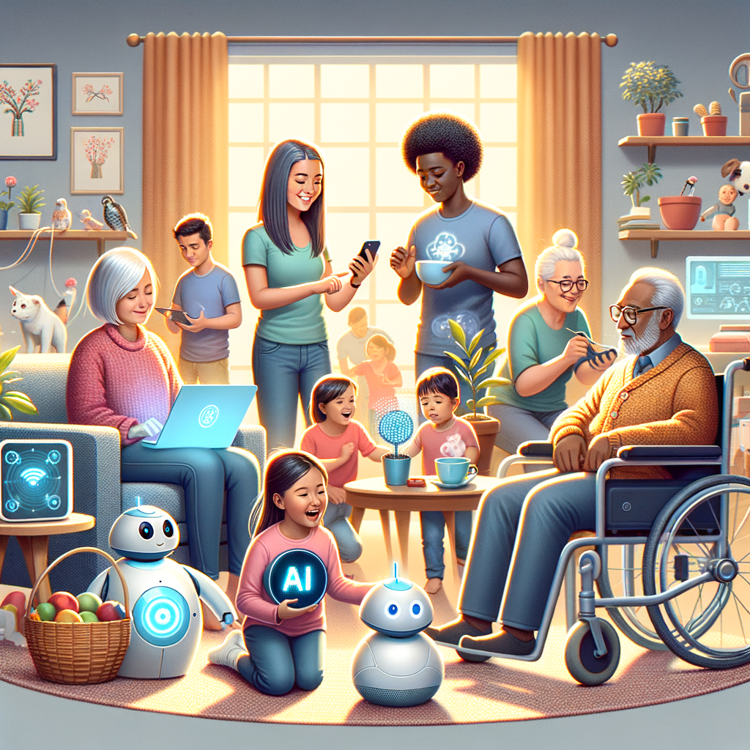 AI-genererad illustration: Svenskarna och internet 2024