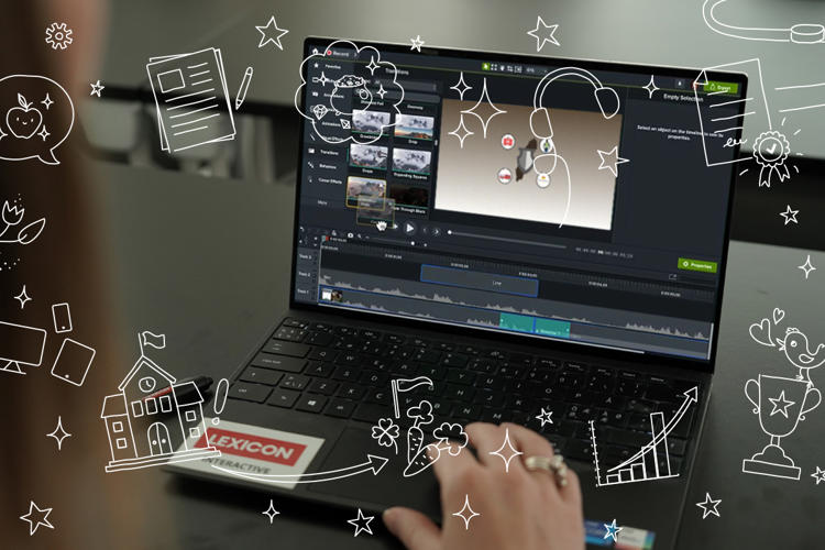 dator som visar camtasia