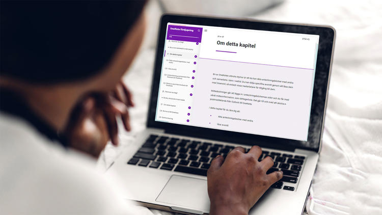 OneNote-kurs från Lexicon Online Courses på datorskärm