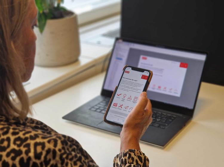 Kurs gjord I Lectora visas i mobil och på dator