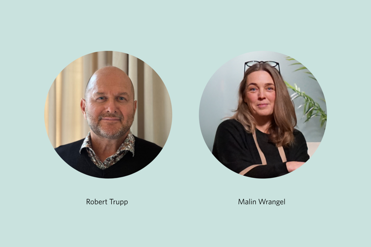 Robert Trupp och Malin Wrangel