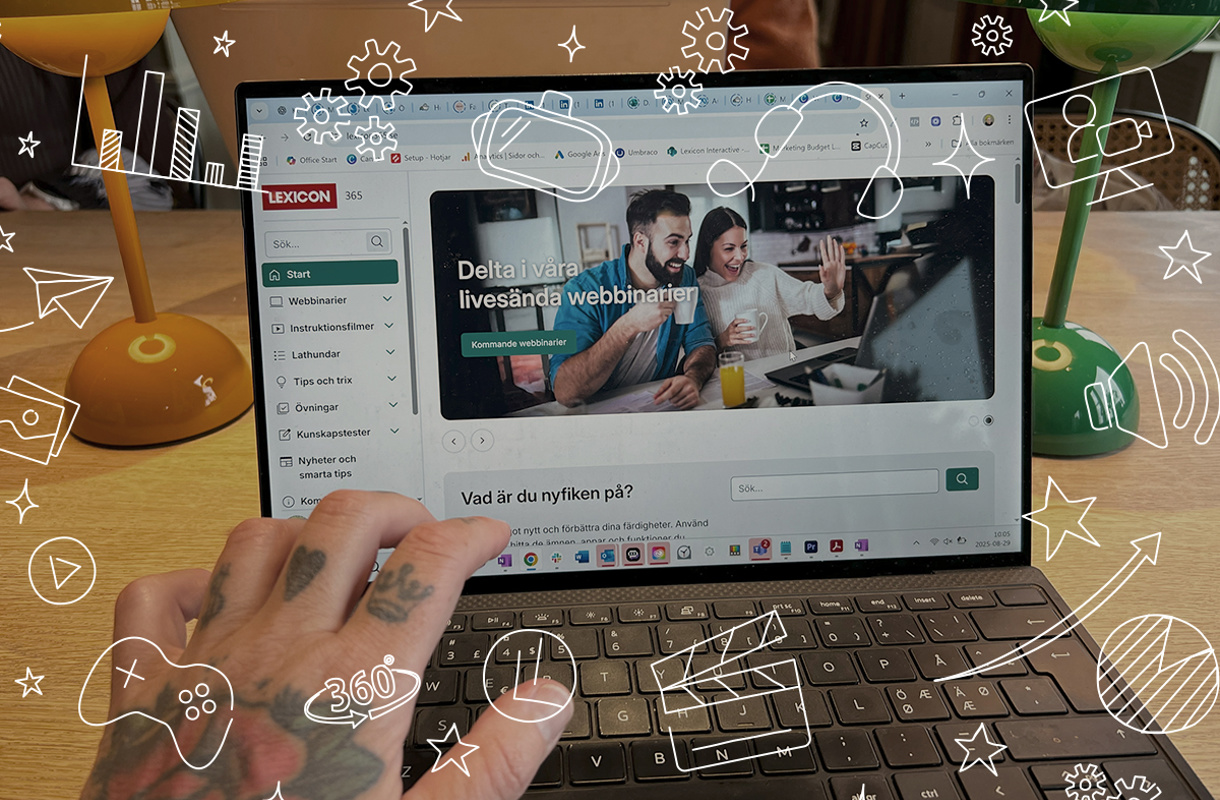 Datorskärm som visar kunskapsportalen Lexicon 365
