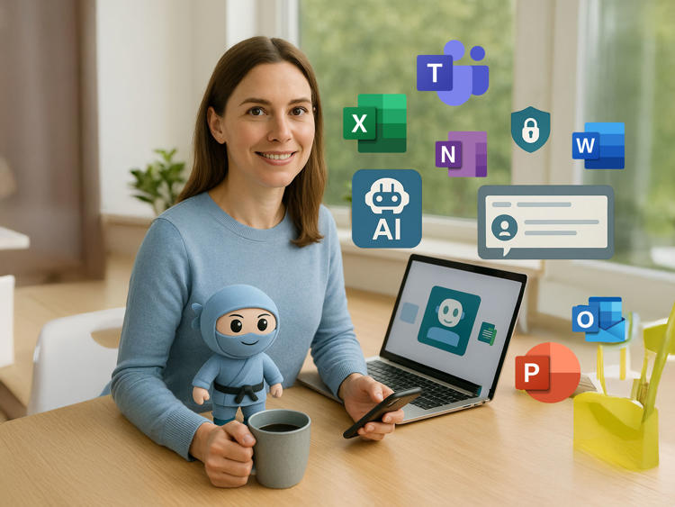 Paketerbjudande digitala kurser: AI-baspaket, IT-säkerhet och grund och fördjupningskurser i Excel, OneNote, PowerPoint, Outlook, Teams och Word.