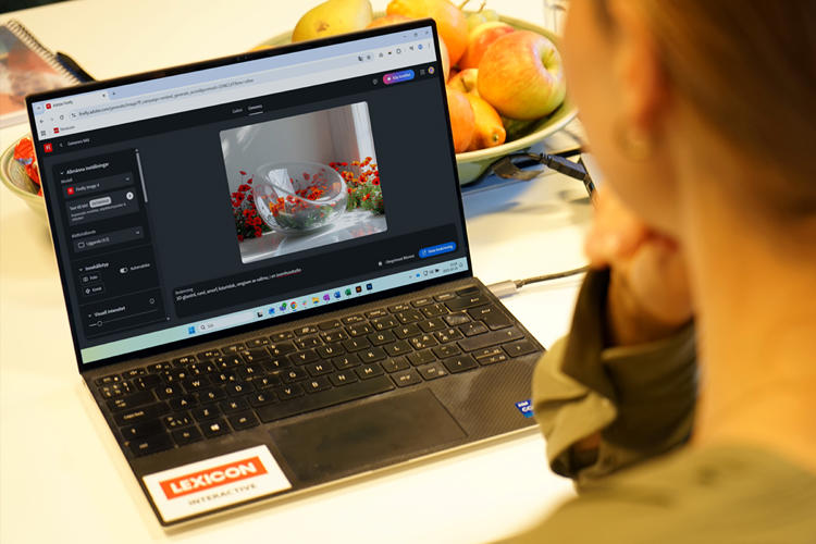 dator som visar en AI genererad bild