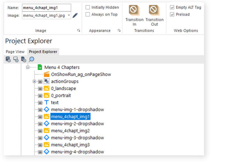 Lectora mallpaket gränssnittsvy